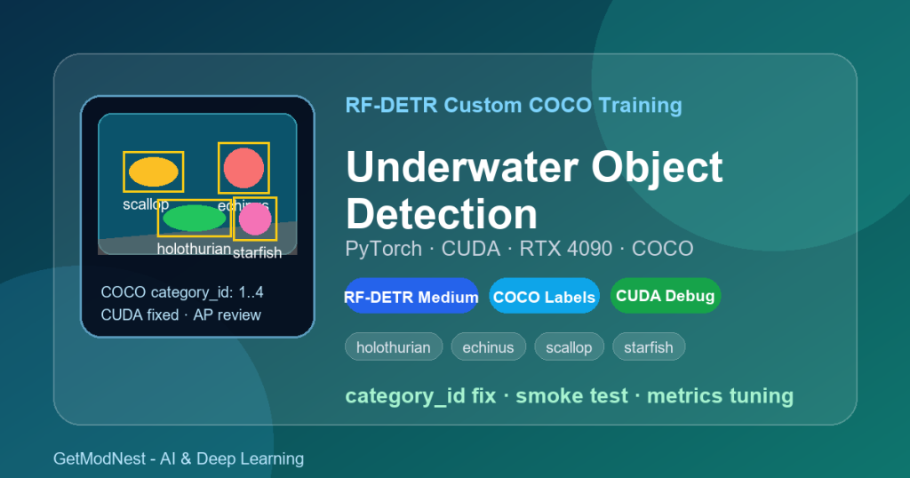 Underwater object detection with RF-DETR and custom COCO dataset