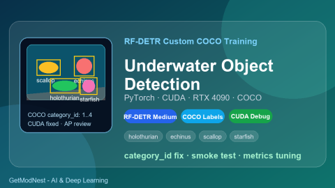 Underwater object detection with RF-DETR and custom COCO dataset